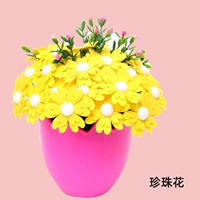 Кнопка цветов (модель в горшках) Жемчужные цветы