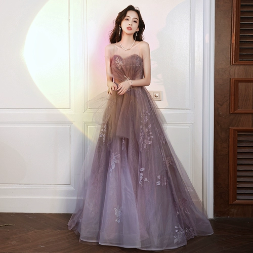 Элитное длинное вечернее платье, топ без лямок, изысканный стиль