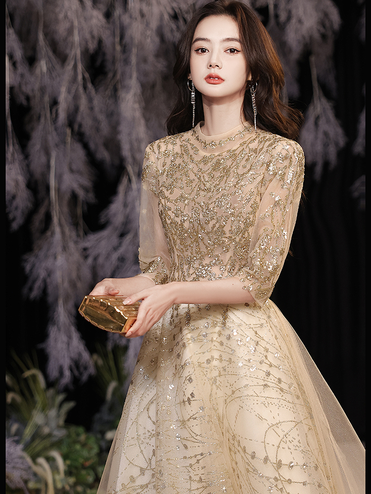 Golden small elite evening dress Golden small elite evening dress