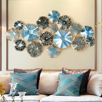 Wrought living room sofa background wall decorated with blue Enchantress three-dimensional wall decoration hotel bedroom wall metal wall decoration