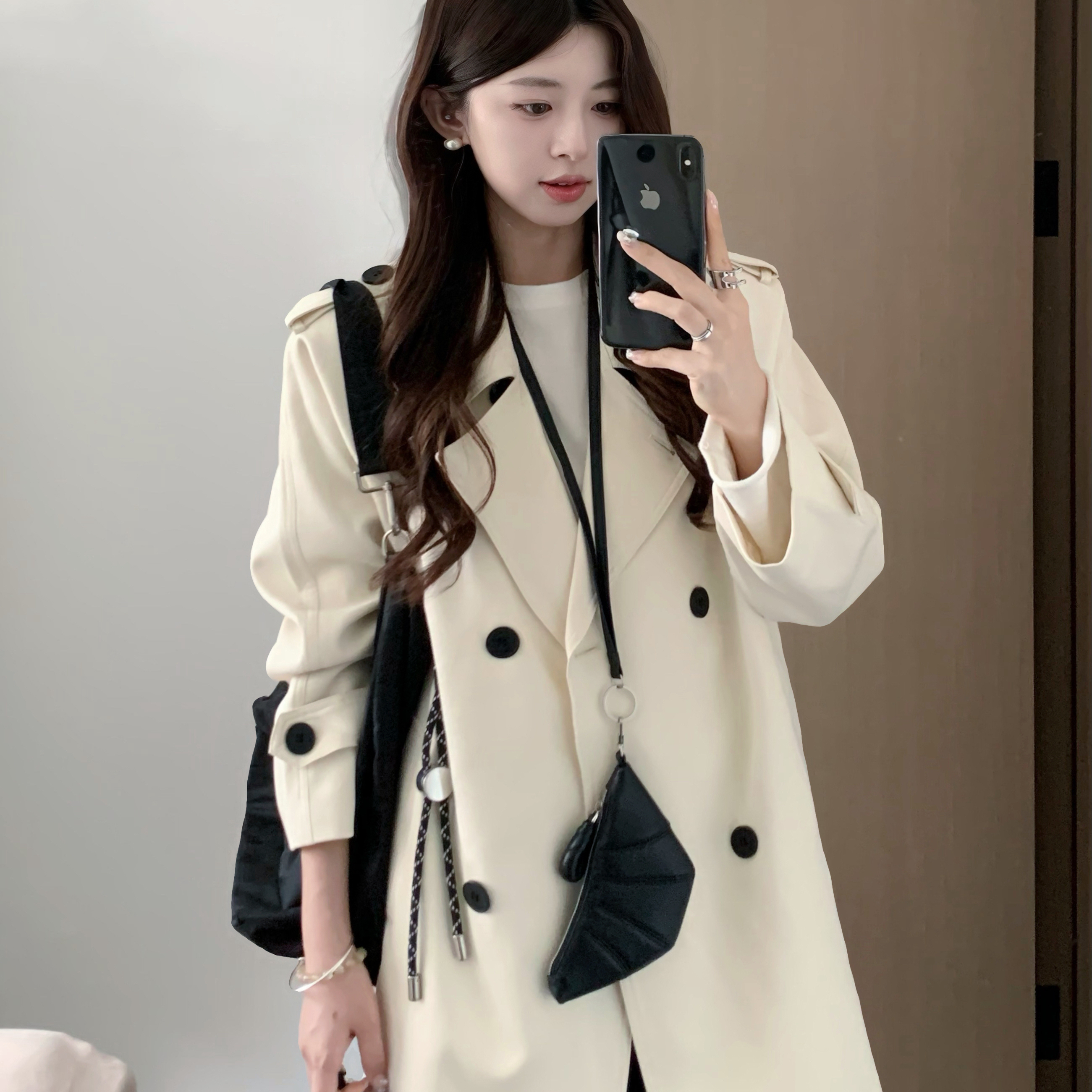 Молодая девушка* Свободный жакет в британском стиле осень 2025, новый стиль