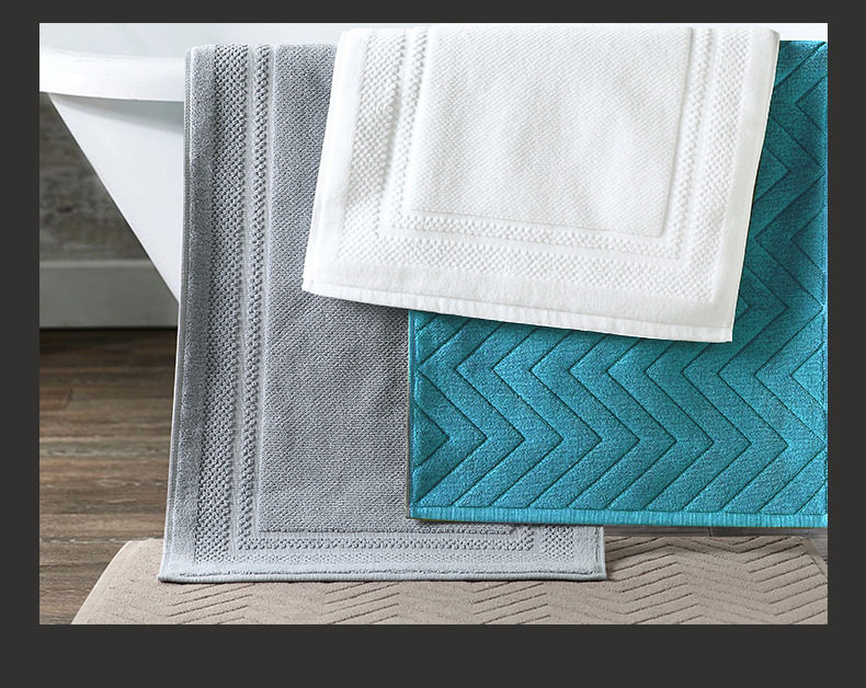 товар из китая 100% cotton bath towel with non-slip cotton floor mat浴巾 Its own brand
