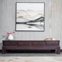 Chinese solid wood TV cabinet living room simple TV cabinet antique carved simple classical elm bedroom floor cabinet