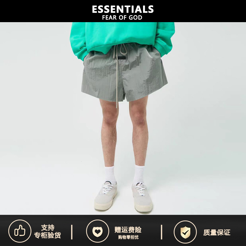 【Supports Inspection】5Zhe Fog Ess Shorts Loose Casual Sports Solid Color Knee-Length Shorts Essentials 【Supports Inspection】5Zhe Fog Ess Shorts Loose Casual Sports Solid Color Knee-Length Shorts Essentials
