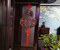 Gourd fragrant Zhangwood solid wood engraving red wood Handicraft Home Decorative Polenta pendant plant Modern Chinese