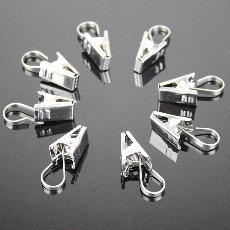 Stainless Steel Curtain Hook Clips Free Mail Small Clip Accessories CURTAIN RING WINDOW CURTAIN ROD IRON RING BUTTON