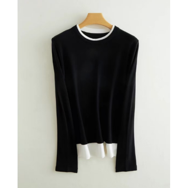 Tbn Women's Base Layer Shirt, New Autumn and Winter Warm Top, Self-Heating, Slim Fit, Long-Sleeved Thermal Underwear