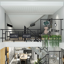 Light luxury Italian grid staircase guardrail handrail Nordic style indoor and outdoor attic railing home simple modern fence