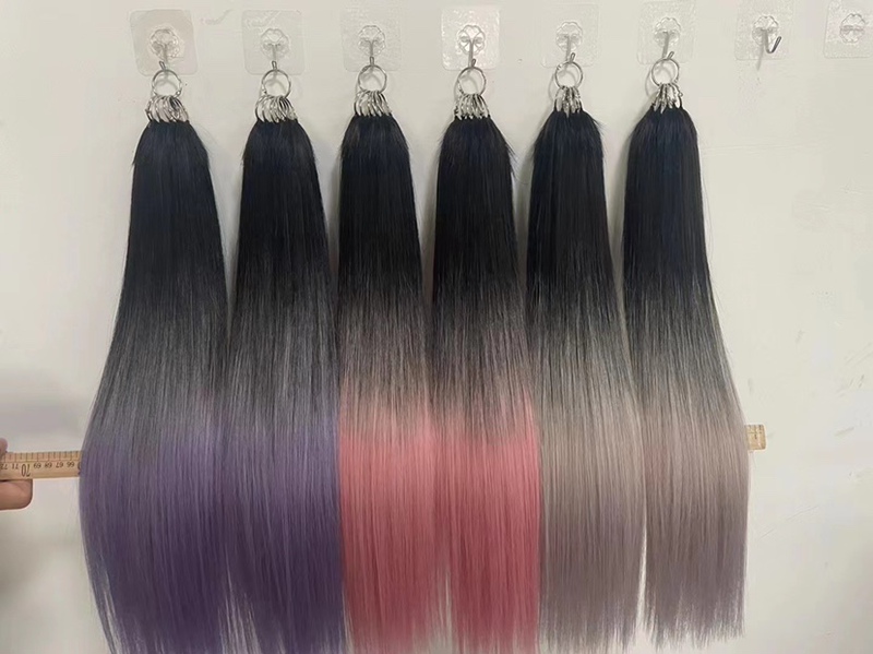 Paris Dyed Wigs, Feather Hair Extensions, Real Human Hair Can Be Used to Cover the Entire Head