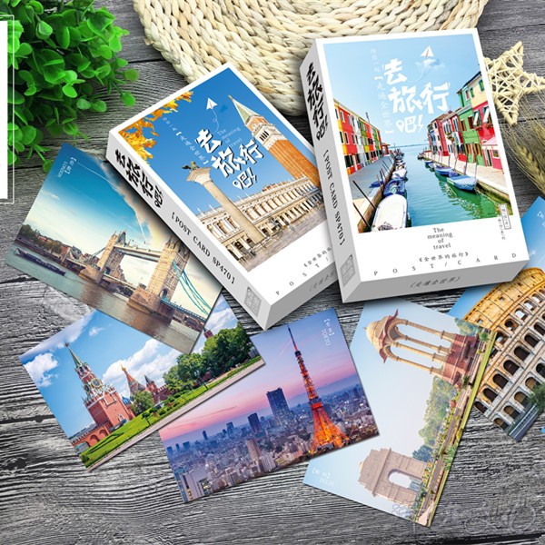 Accompany you around the world 36 cities around the world Travel scenery Postcards Italy Rome Turkey