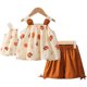 Girls' summer suits 2022 new baby girl summer camisole casual two-piece set children's foreign style children's clothing