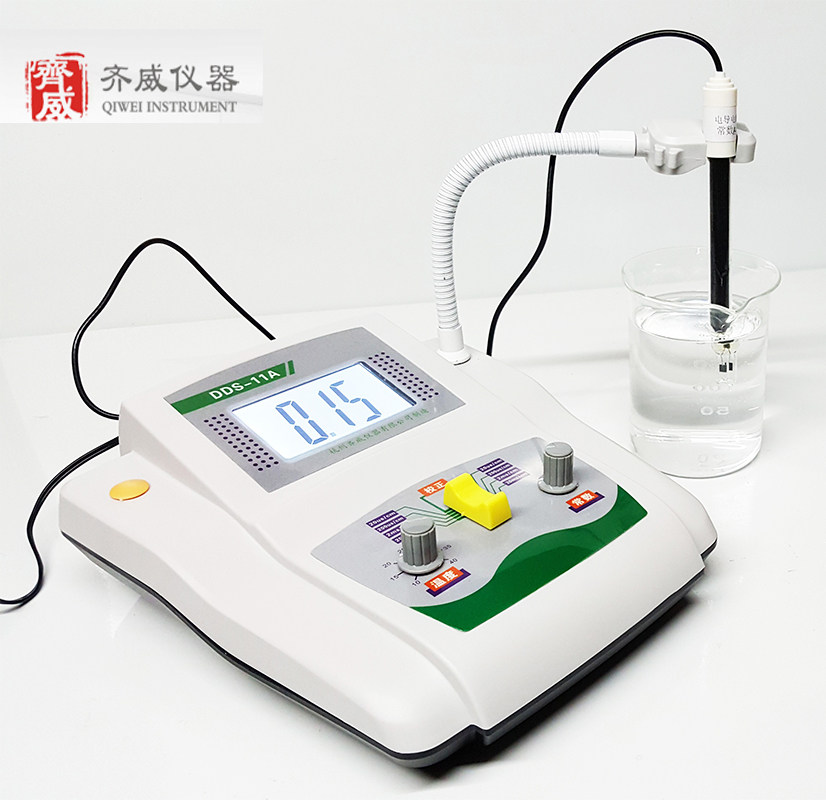 齐威电导率仪台式DDS307 11A型号手动温度补偿电导率测量仪器水质
