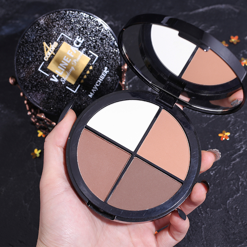 Li Jia Qi Highlight Integrated Disc Shadow Powder side Shadow Thin Face Part of the Three-in-one Nasal Shadows and Silkworm Beginners