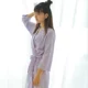 Mùa hè áo choàng mỏng nữ bánh quế trong đoạn dài yukata tay áo bảy điểm áo choàng nam và nữ đồ ngủ cặp đôi dịch vụ nhà bộ đồ ngủ nữ cotton