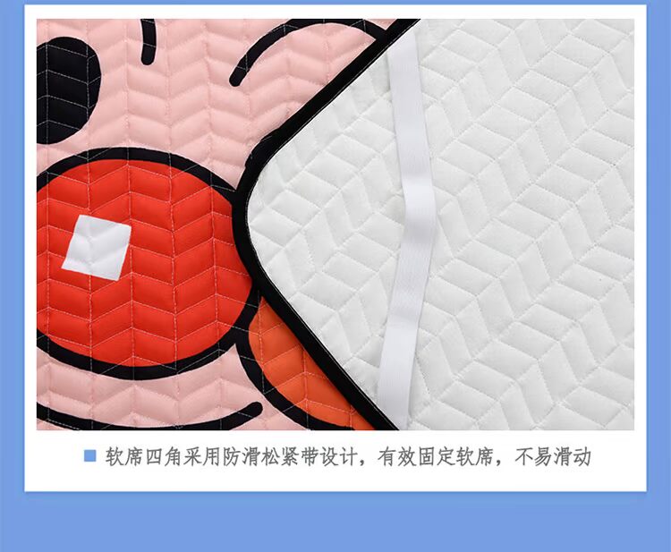 Red Cartoon Network Anpanman Tencel Ruanxi lụa băng ba mảnh mat không khí rửa được điều Ruanxi 1.51.8 mét - Thảm mùa hè chiếu tre cao cấp