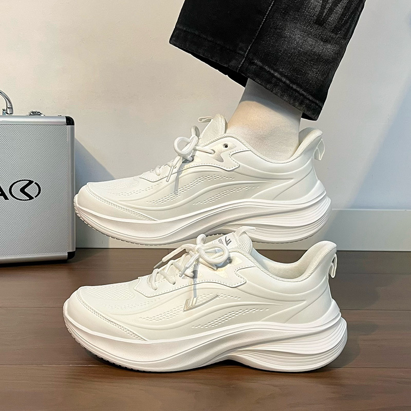 Pull-Back Running Shoes for Men, Spring 2026 New Versatile Popular Thick-Soled White Casual Shoes with a High-End Feel, Sports Shoes