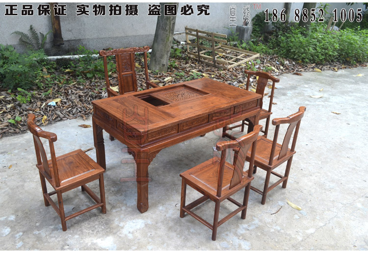 Bàn làm việc bằng gỗ hồng mộc Trung Quốc Bàn làm việc bằng gỗ hồng mộc Châu Phi - Bàn trà bàn uống trà