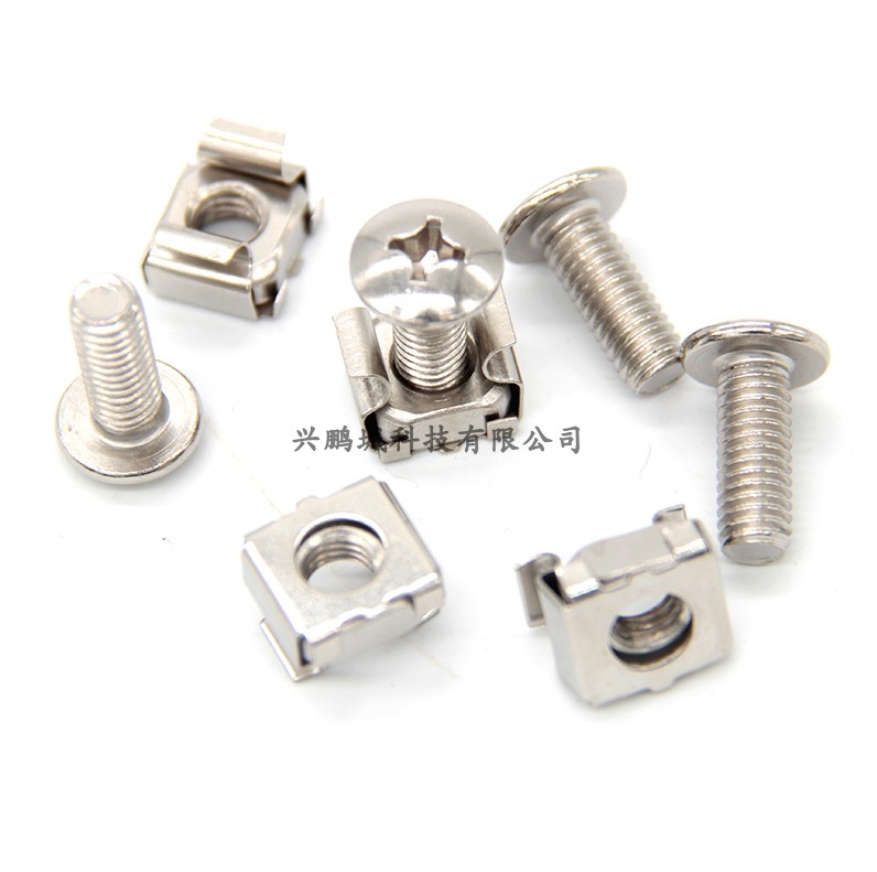 Internet enclosure screws M6 * 15 card-type bolt nuts can be used to mount matching wire rack rationers PDU outlets