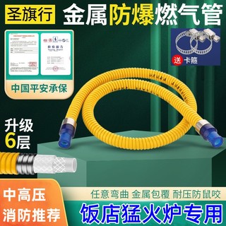 Gas pipe hose medium and high pressure explosion-proof natural gas liquefied gas pipe gas stove gas tank special metal connecting pipe