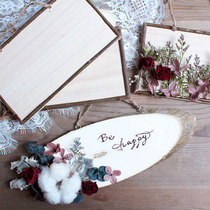 Dried flowers DIY material package door hanging wall hanging flower point decoration house number