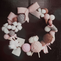 ins make things home decoration wool felt handmade wreath wreath diy childrens room decoration material bag