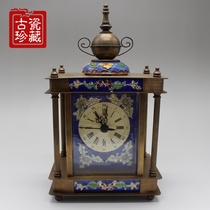 Collection of antique clocks classical enamel cloisonné clocks mechanical clock ornaments manual winding clocks