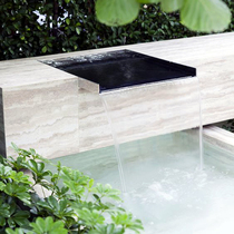 U-shaped water tank waterfall deflector pool fish pond landscape stainless steel water curtain wall water plate outlet
