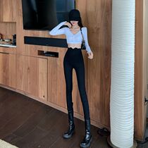 Black high waist casual leggings womens 2021 new summer thin pencil pants tight little pants pants