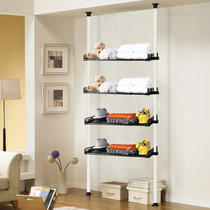 Multifunctional bathroom rack Wall Mount kitchen bathroom balcony storage rack bathroom rack kitchen double pole multi-layer