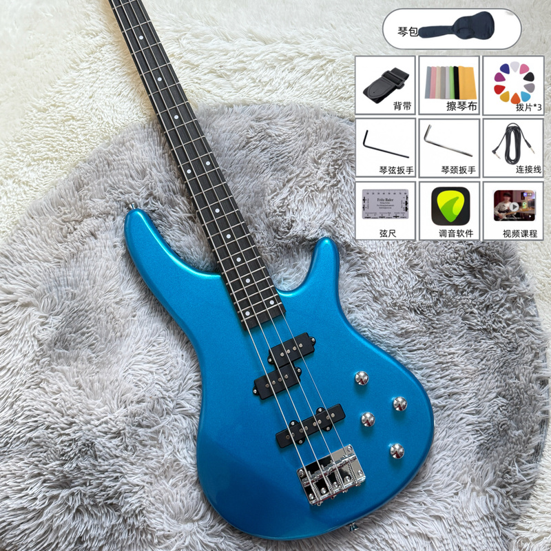Pj Four-String 24-Fret Electric Bass Guitar Wooden Bass Instrument Beginner Entry-Level Professional Bass Electric Bass