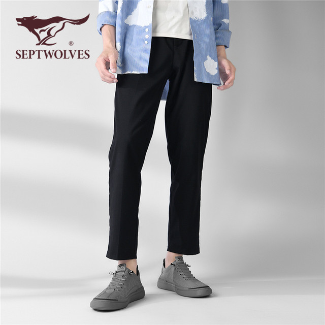 Septwolves ice silk cloth shoes men's spring slip-on niche casual sneakers gray trendy shoes new men's canvas shoes