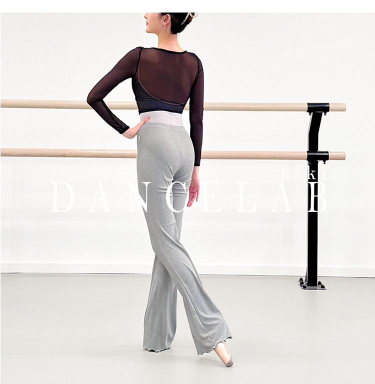 балетные аксессуары dancelab kiki芭蕾舞预热练功舞蹈保暖微喇高弹长裤针织护腿裤女