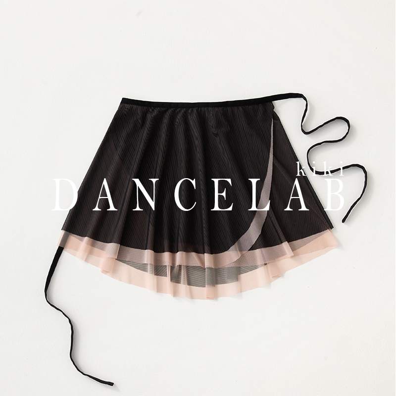 dancelabkiki バレエスカート トレーニング 基礎トレーニング ワンピーススカート 二重層メッシュスカート ピンク ブルー レースアップ レディース
