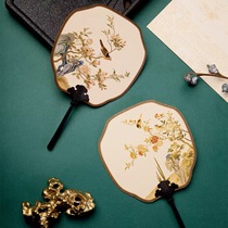 Palace Museum Hanfu group fan Palace imperial fan Bird crow Chunhui Chunshan desire to speak Fruit Yingzhi Paper fan National style photography props