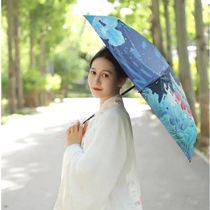 The UV - proof parasol - protected sunscreen folded anti - sun - folded ancient wind parasol