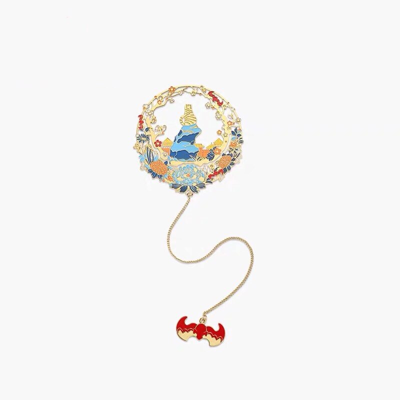Forbidden City Forbidden Moon Full Bookmark Wenchuang Bookmark Palace Cat Note Cat Metal Book Clip Student Stationery Birthday Gift