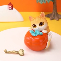 Things in the Forbidden City Ruyi Nafu Cat ornaments The Forbidden City Lucky Cat decorative gifts Painted resin ornaments Toys