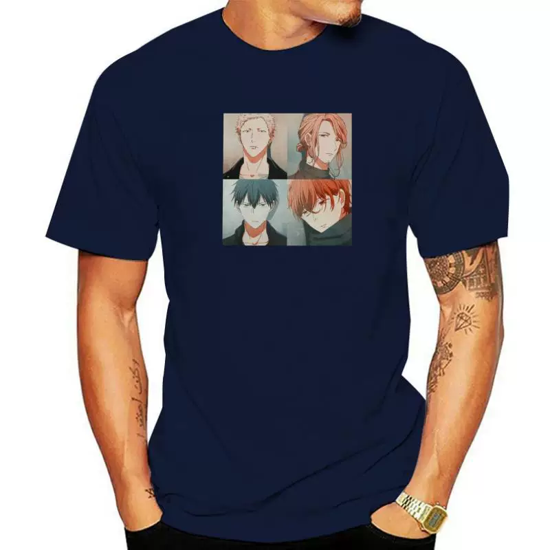 Винтажная футболка Yao Given Anime манга музыка Мужчины с коротким рукавом