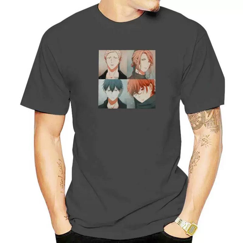Винтажная футболка Yao Given Anime манга музыка Мужчины с коротким рукавом