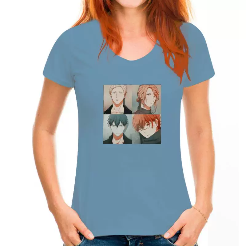 Винтажная футболка Yao Given Anime манга музыка Мужчины с коротким рукавом