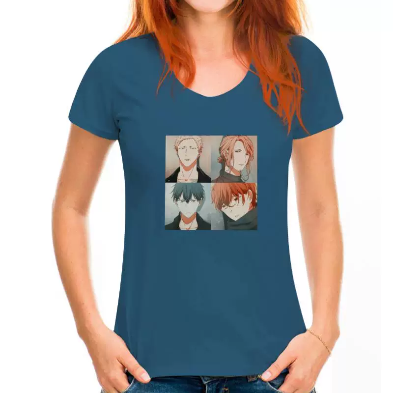 Винтажная футболка Yao Given Anime манга музыка Мужчины с коротким рукавом