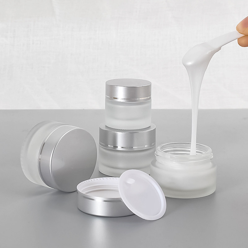 Travel frosted glass cream bottle cream bottle small sample empty bottle eye cream cosmetic box portable