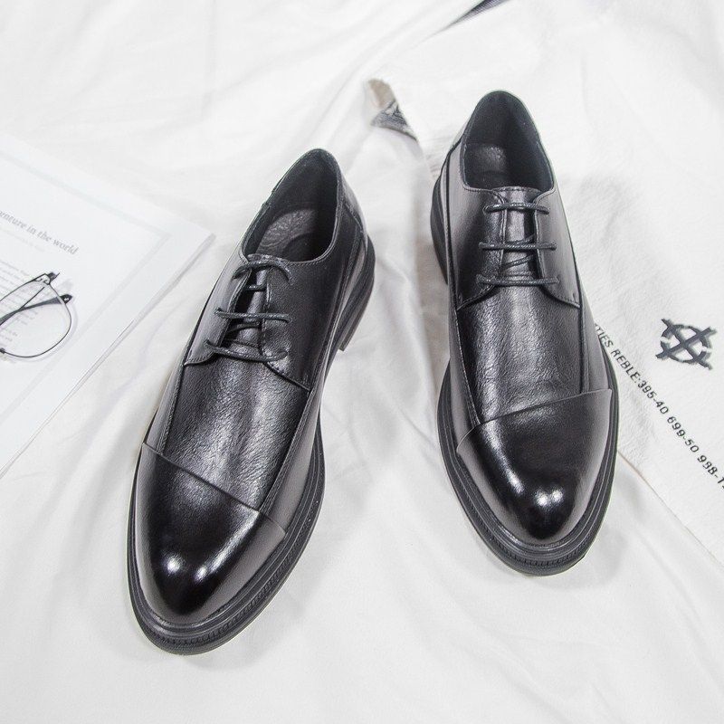 Tide Cards Spring Summer Breathable Wear leather shoes Men's shoes Inn Wind Leisure business leather shoes are loading a foot pedal casual men's shoes