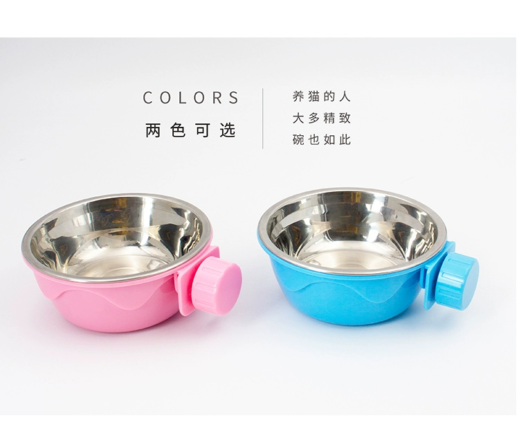 Mèo lồng với mèo treo bát thú cưng bát mèo bát mèo chậu mèo bát mèo bát mèo cung cấp đầy đủ - Cat / Dog hàng ngày Neccessities