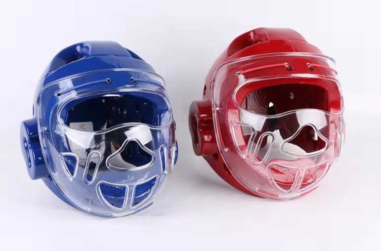 A taekwondo mask integrated with a protective head