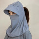 2025 New Sun Protection Ice Silk Mask for Women, Outdoor Full Face Cycling Anti-Uv Neck Protection Integrated Sun Hat