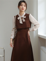 Dresses Andromeda Supersenssen minor sub-retro Hengfeng Balloon Flower Early Romance Style Overknee Butterfly Knot Dress