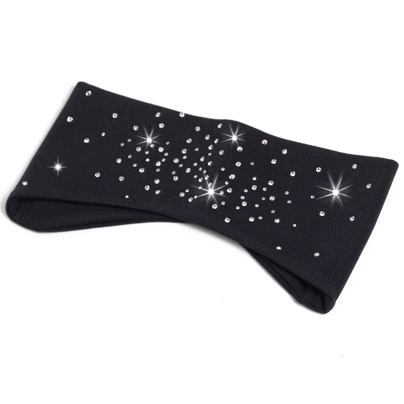 Girls figure skating warm headgear figure skating headband skating hood warm perm drill adult headband multi-color hairband