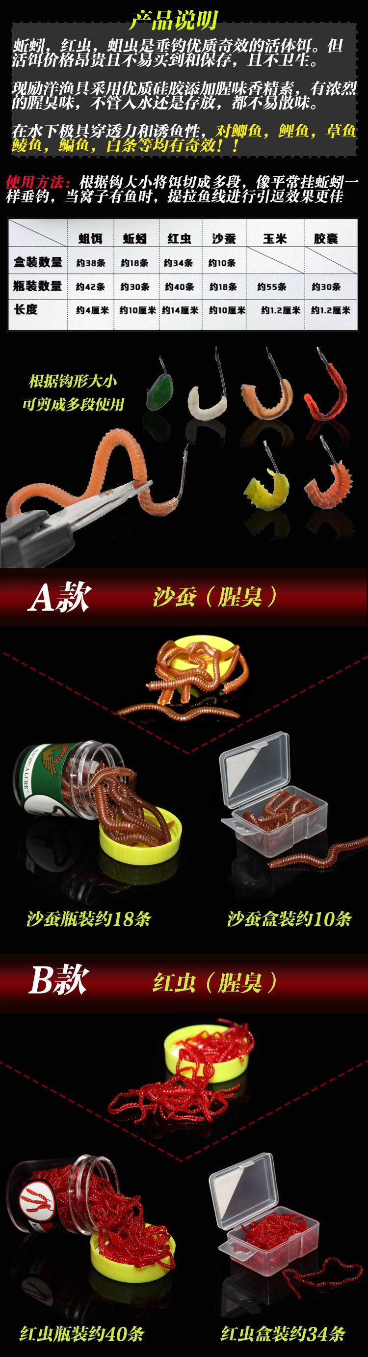 釣魚用品魚餌路亞餌釣餌海釣假餌紅蟲鯽魚鯉bjo Yahoo奇摩拍賣