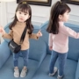 Quần áo trẻ em nữ xuân hè 2019 áo thun mới bé gái tay dài Hàn Quốc trẻ em nhỏ áo trẻ em thủy triều quần áo bé gái